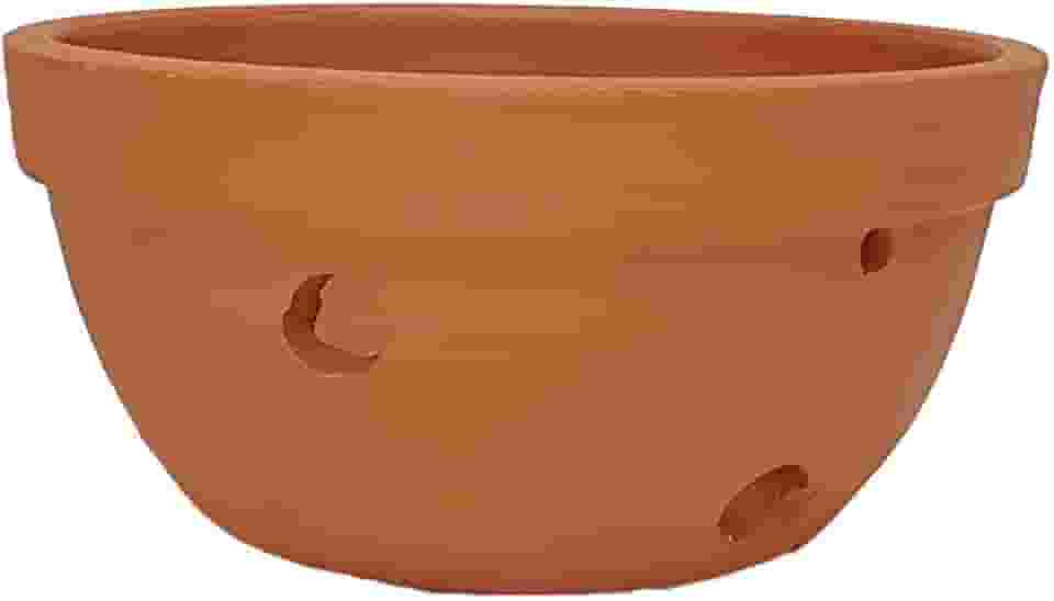 Vaso para Orquídeas Boa Nova Cerâmica Natural - M