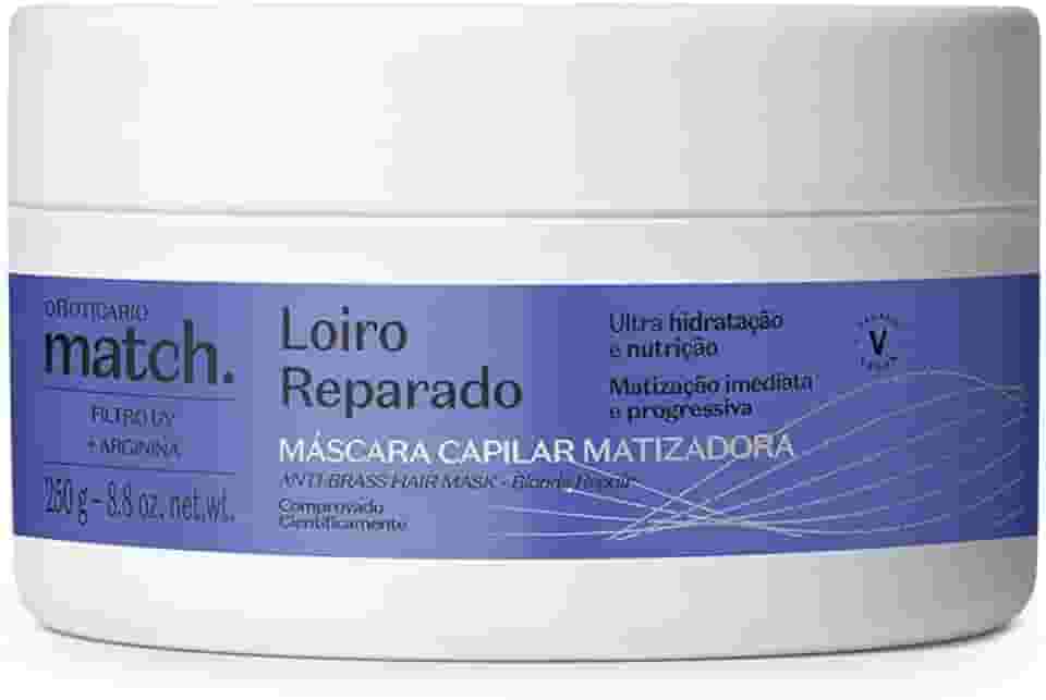 O BOTICARIO MATCH MASCARA MATIZADORA LOIRO REPARADO 250g