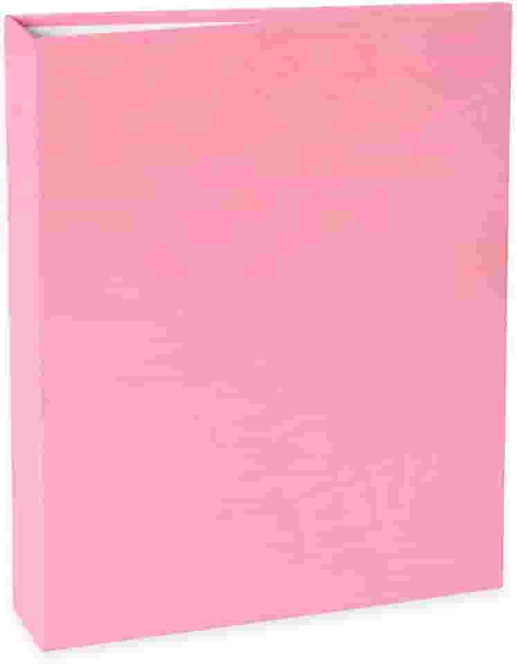 Álbum de fotos Ical. encadernação tradicional. para 120 fotos 10x15cm - envelope plástico transparente - linha Cores - modelo rosa texturizado - 170