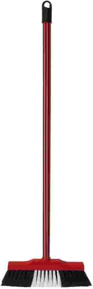 1 Vassoura de Pelo Sintético 30cm com Cabo e Base de Madeira – Leve, Resistente e Eficiente para Piso Liso – Ideal para Limpeza Doméstica Diária em Cozinha, Sala, Quarto e Ambientes Internos