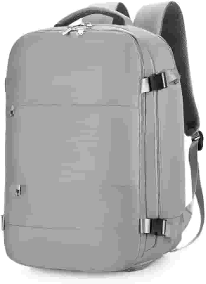 Mochila Executiva de Viagem Grande, Compacta Super Reforçada Mochila Para Notebook, Mala de Mão com USB Unissex Moderna PREMIUM Appari (Cinza)