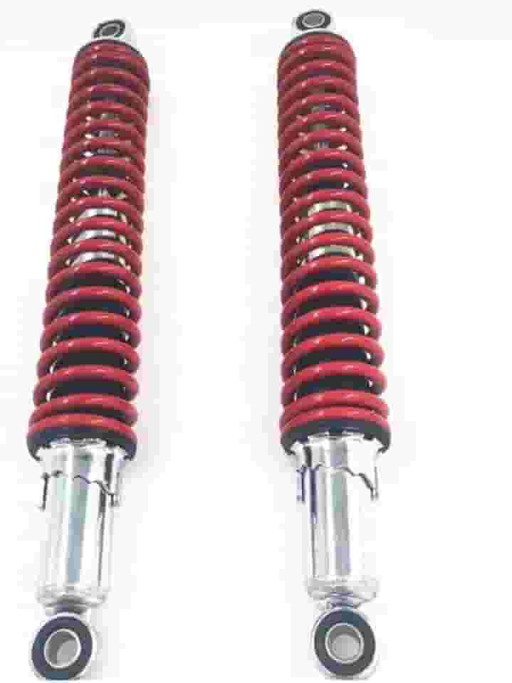 Amortecedor universal de motocicleta com mola de 400 mm, 400 mm, 40 cm, 7 mm, suspensão traseira, quadriciclo, moto para XL185 XL125 RM125 JH125L JH150 125GY (vermelho)