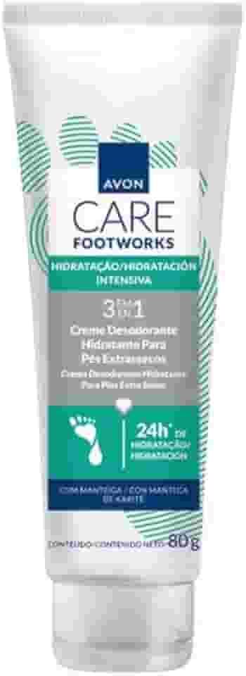Avon – Creme Desodorante para Pés Footworks Care Pés Extrassecos 3 em 1 80g