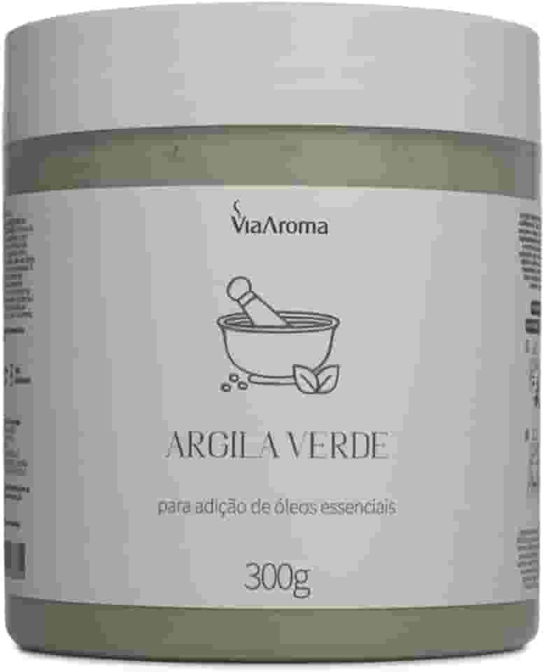 Argila Verde - Auxilia Na Redução e Controle Da Oleosidade | Indicado Para Todos Tipos De Pele e Cabelo 300g - Via Aroma