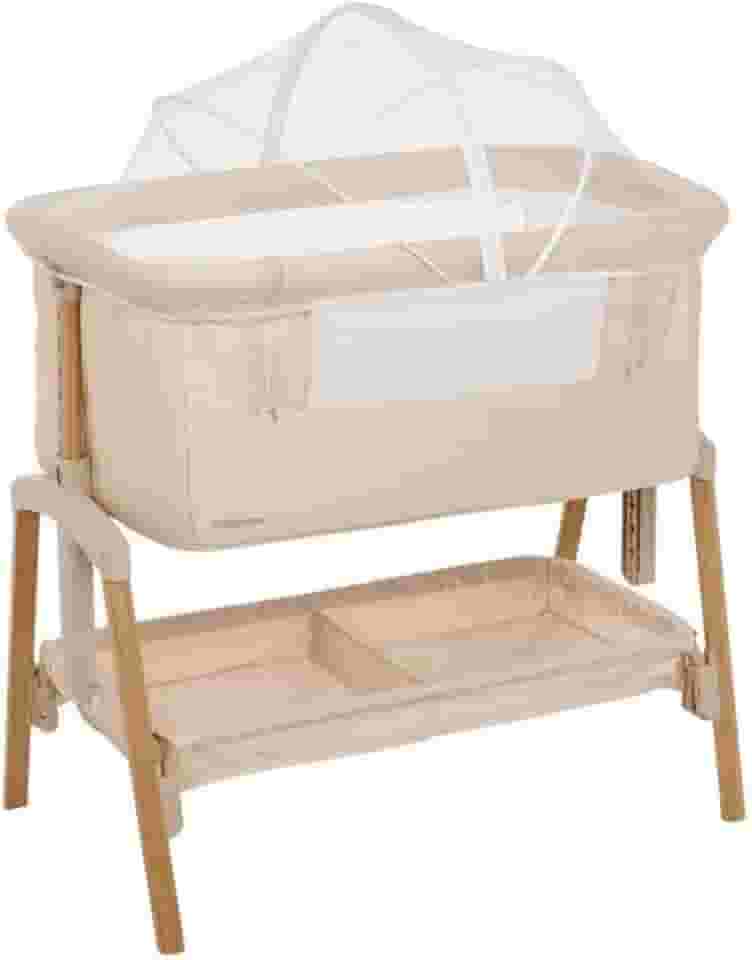 Berço Co-Leito Colin Pérola Portátil, 7 Alturas Ajustáveis, Cesto Amplo, Antirrefluxo, para Bebês de 0 a 6 Meses até 9 kg – Galzerano