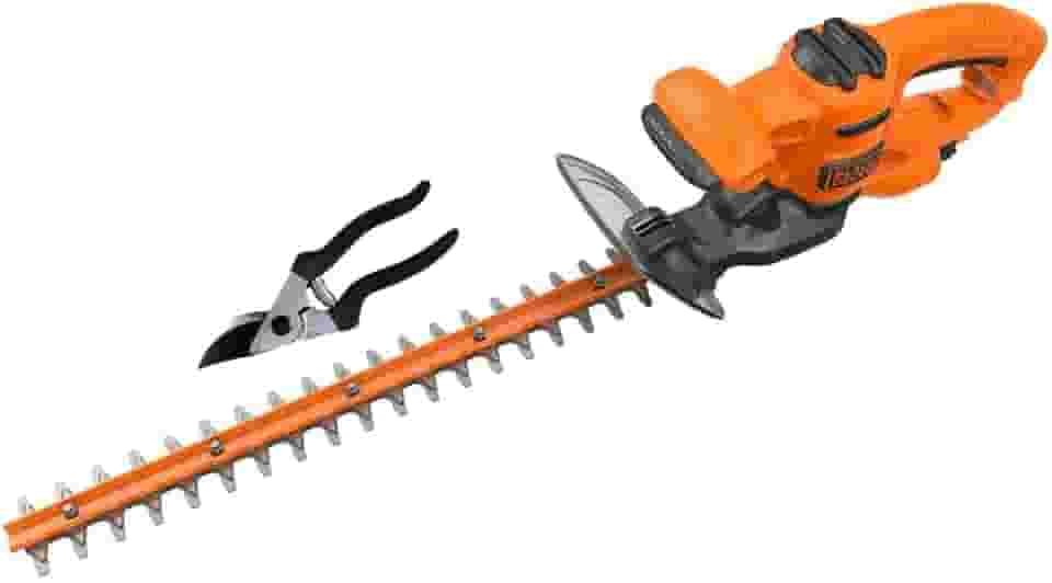 BLACK+DECKER Aparador de Grama, Cerca Viva, com Tesoura de Poda, Alta Potência de Corte e Precisão, Modelo BEHT201K,110V
