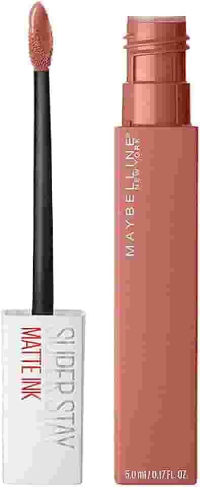 Maybelline SuperStay Matte Ink Batom Líquido Matte Longa Duração 16H com Aplicador Preciso, Não Transfere e Cor Intensa, Acabamento Matte Confortável, Cor 65 Seductress Nude Bege, 5ml