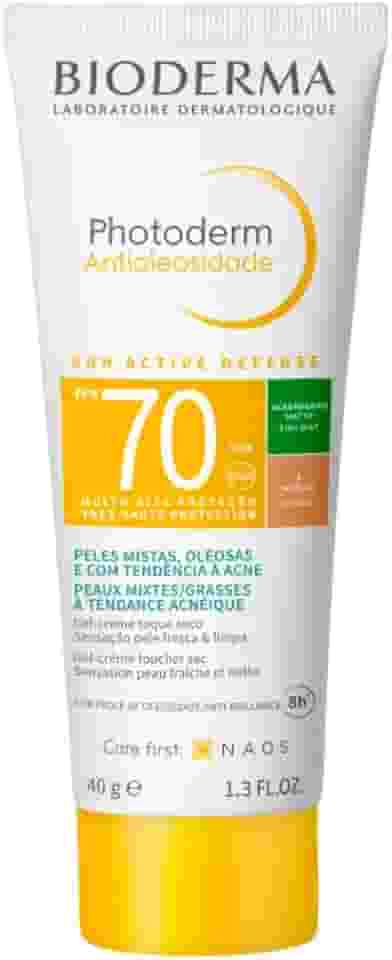BIODERMA Protetor Solar Facial Photoderm Antioleosidade FPS70 Cor 3 Médio 40g