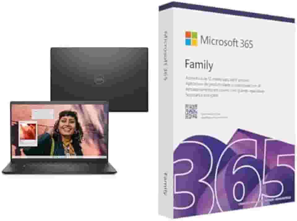 Notebook Dell Inspiron I15-I1300-A60P 15.6" Full HD 13ª Gen Intel Core i5 16GB 1TB SSD Win 11 Preto Carbono + Microsoft 365 Family (12 meses) até 6 usuários