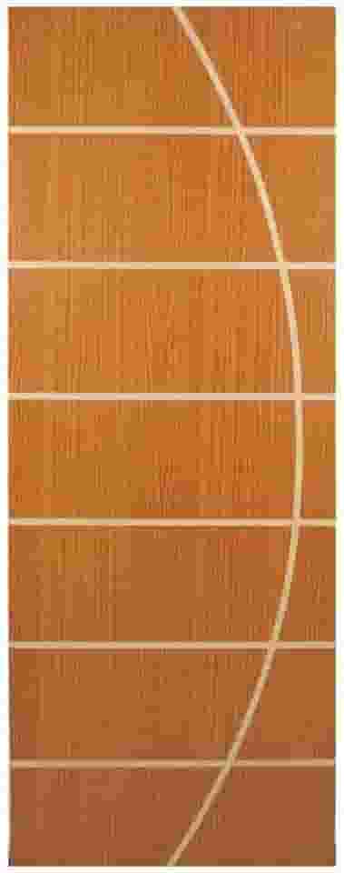 Porta de Madeira Frisada Neblina MGM 210cmx80cm Melamínico Mogno