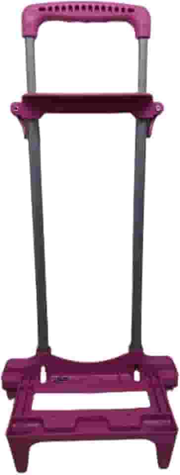 Carrinho Para Mochila Infantil Escolar Pequena 2 Haste Cor Rosa E Preto 30 Cm (ROSA)