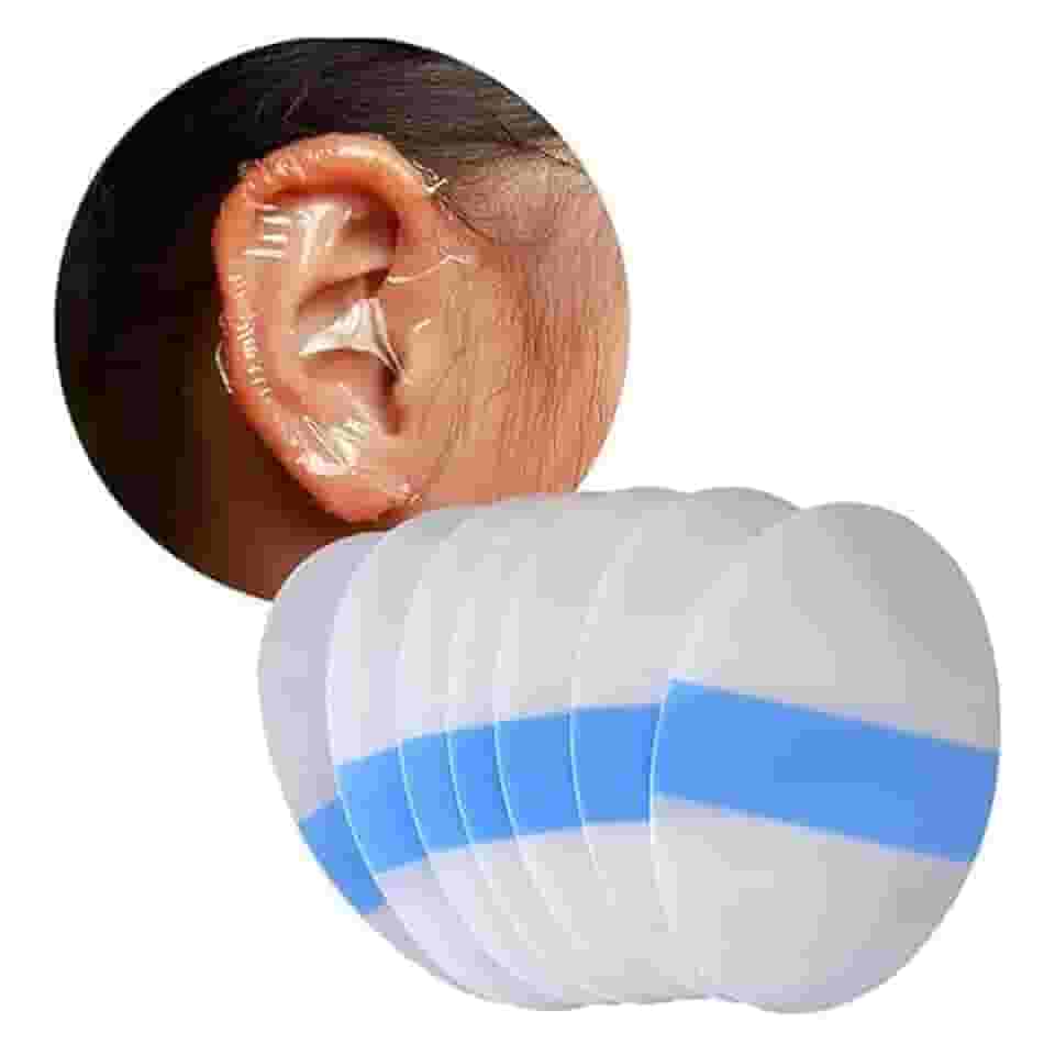 Protetor De Orelha Ouvido KIT 20 Unidades Para Bebês, Crianças E Adultos Impermeável Par De Protetor Auricular Tampão Banho Natação Piscina Praia Adesivo Transparente (ADULTO)