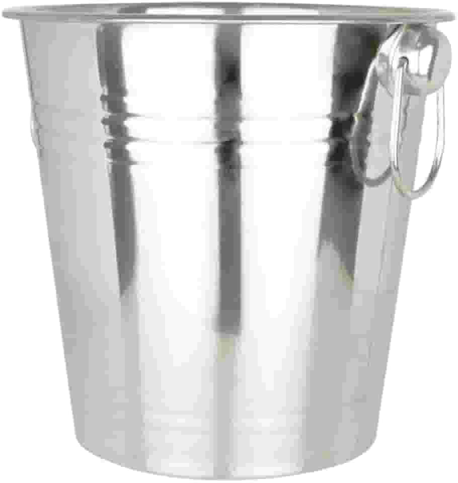 Balde de Gelo 4L em Aço Inox para Servir e Manter Geladas Bebidas Vinho Champagne Long Necks Ideal para Festas Bares e Restaurantes
