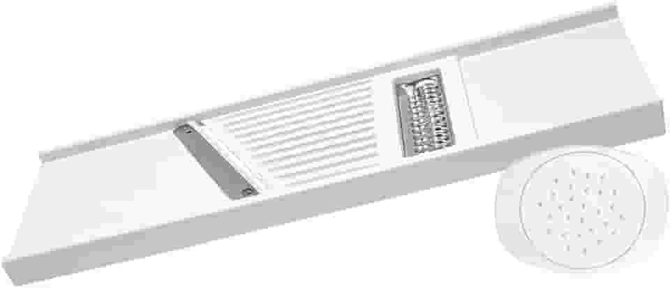 Ralador Cortador Fatiador Dupla Face Lâmina em Aço Inoxidável Legumes Queijo Repolho Alho Cebola Protetor para Dedos Lâmina Lisa Lâmina Perfurada Utensílio Cozinha Premium