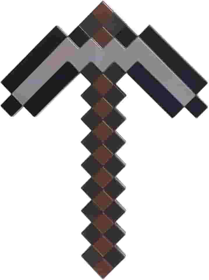 Minecraft Netherite Pickaxe Costume Accessory, Official Plastic Dress Up Prop, One Size