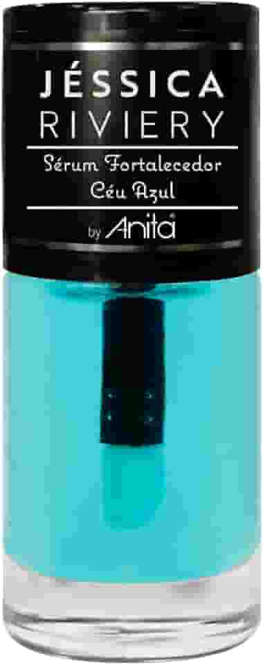 Anita esmalte Jéssica Riviery sérum fortalecedor céu azul