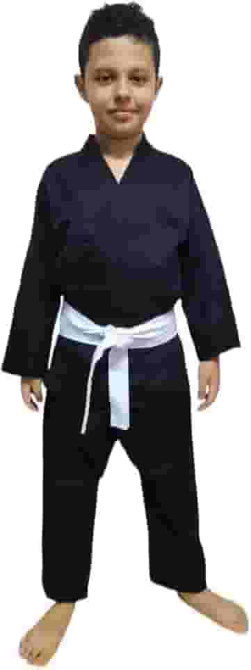 Kimono Liso Infantil Brim Reforçado Acompanha Faixa Branca