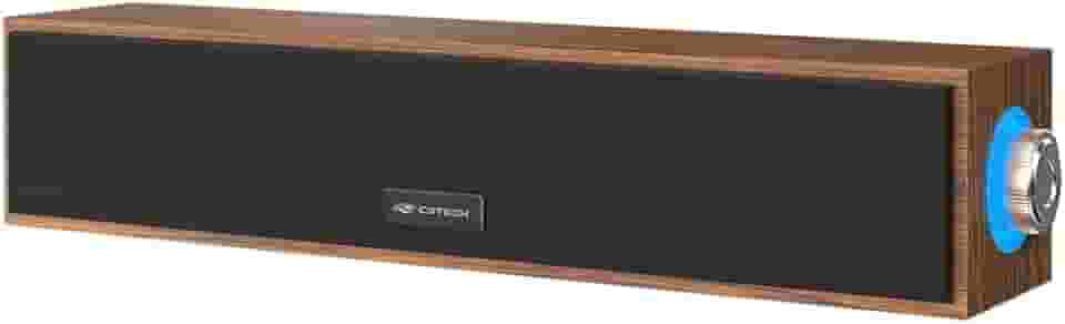 C3Tech SoundBar SB-30BW Marrom, Estilo retro e acabamento de madeira, Audio 2.0 USB, conexao de audio p2 3,5mm