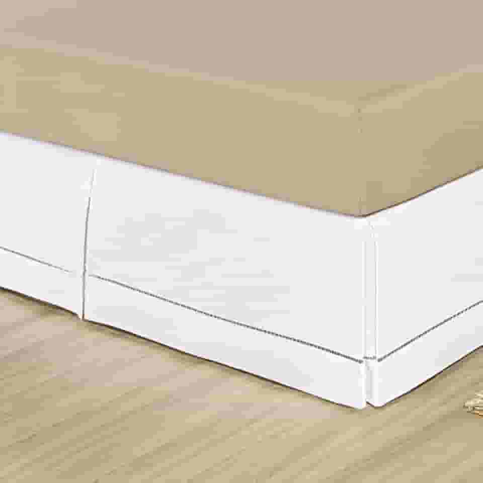 Saia Box Queen Ponto Palito Percal 200 Fios 100% Algodão (Branco)