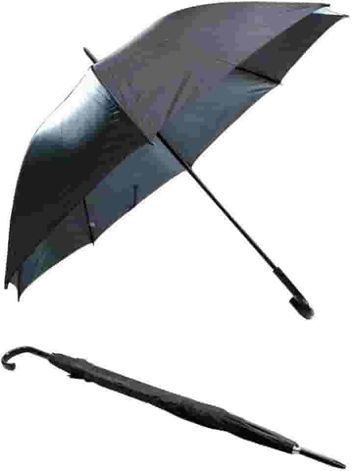 Guarda Chuva Grande Reforçado para Portaria 140cm - Resistente a Vento com Varetas Duplas em Aço, Impermeável para Eventos, Hotel e Recepção