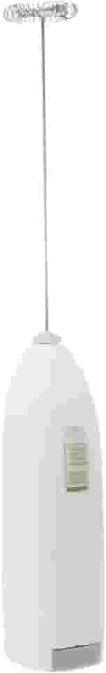 LYOR - Mini Mixer Misturador Elétrico para Bebidas - Inox e Plástico Branco - Eficiente e Compacto para Batidas e Misturas Rápidas