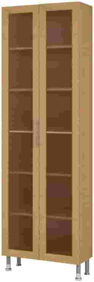 Cristaleira Ditália Aspen 2 Portas de Vidro Carvalho Cd-308