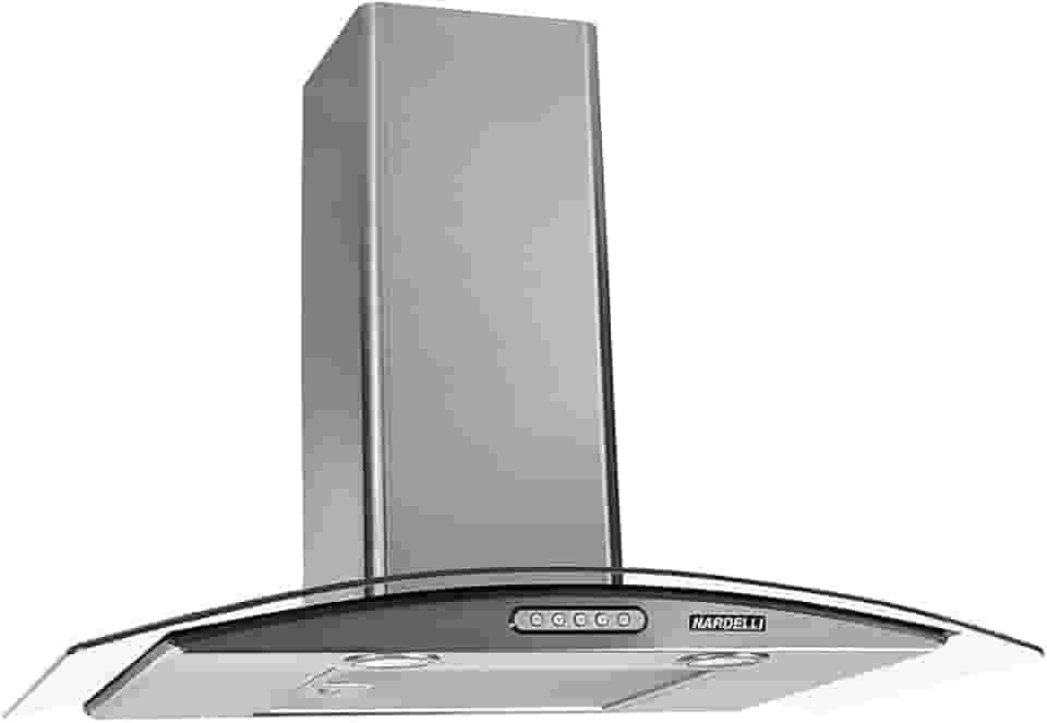 Coifa de Parede 70cm Vidro Curvo Duto Slim Nardelli Inox