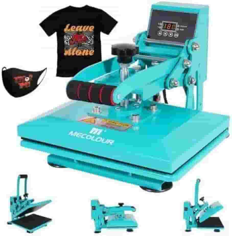 Prensa Térmica Plana 23x30cm Sublimação Transfer sublimação máquina de prensagem para camiseta chapéu (NOVO azul 220v)