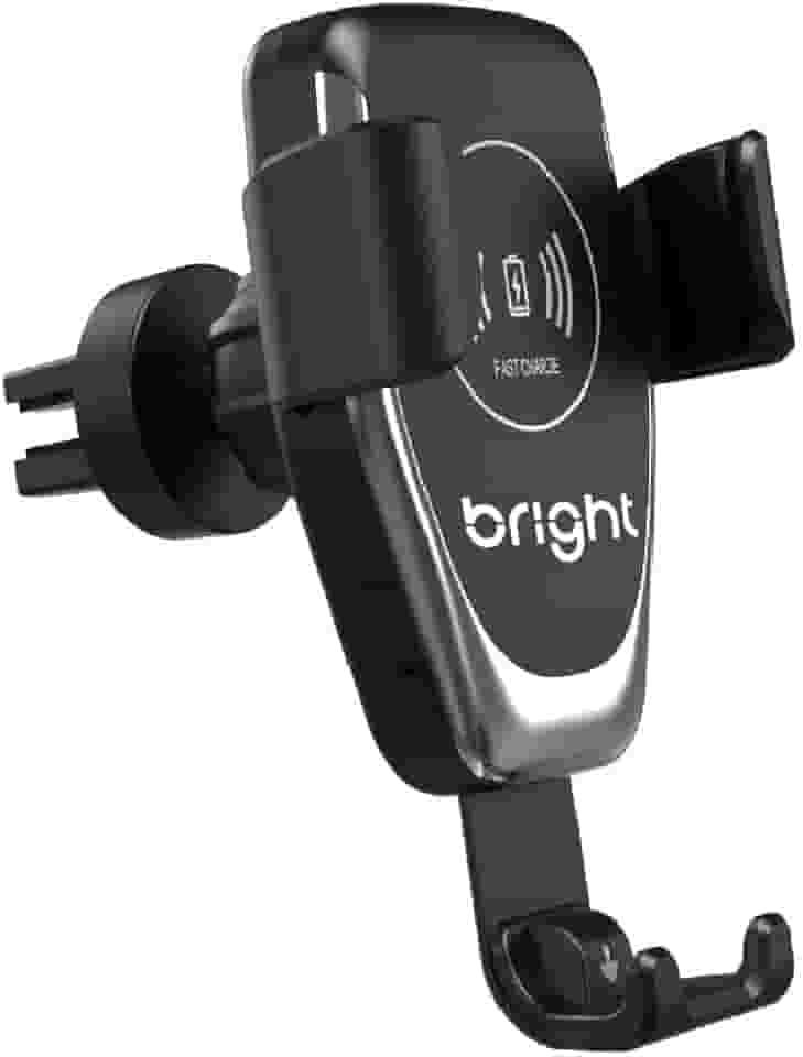 Bright, Carregador sem Fio Veicular com Suporte 2 em 1, Suporte com 3 Posições, Ajuste de Posição, Entrada - 5V / 9V, Potência Máxima 18W, Saídas - 10W / 5W e 7,5W, Mantém Seu Celular Sempre Carregado