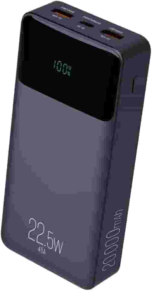 Power Bank Pro 20000mAH, Bateria Portátil Universal, Carga Rápida, Display Indicador, Entradas Micro USB e USB-C, 2 Portas USB-A, Preto, PB200BK, ELG