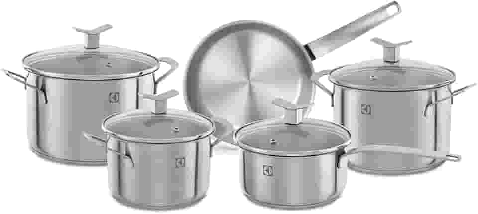 Conjunto de Panelas, 5 unidades, Aço Inoxidável, Electrolux