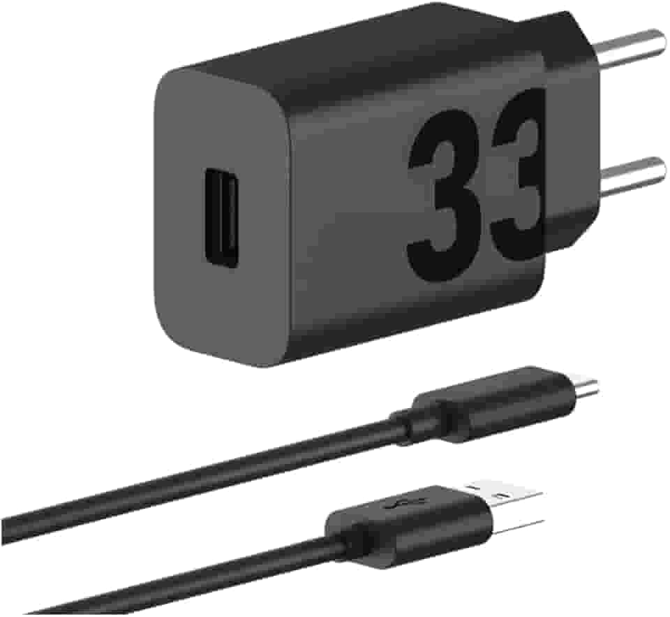 Motorola, Carregador Turbo Power™ 33W, Cabo 1 Metro, Porta USB-A, Cabo USB-C, Preto