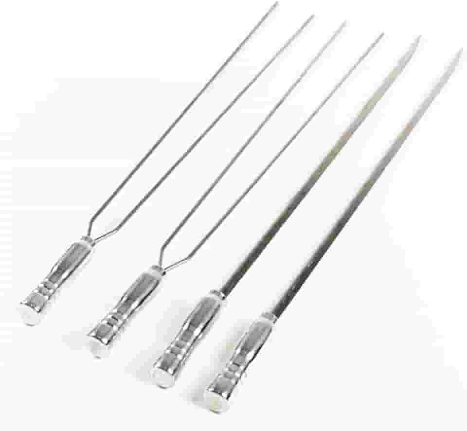 JOGO DE ESPETOS DE INOX 2 ESPADAS E 2 DUPLOS (70 cm de Lâmina)