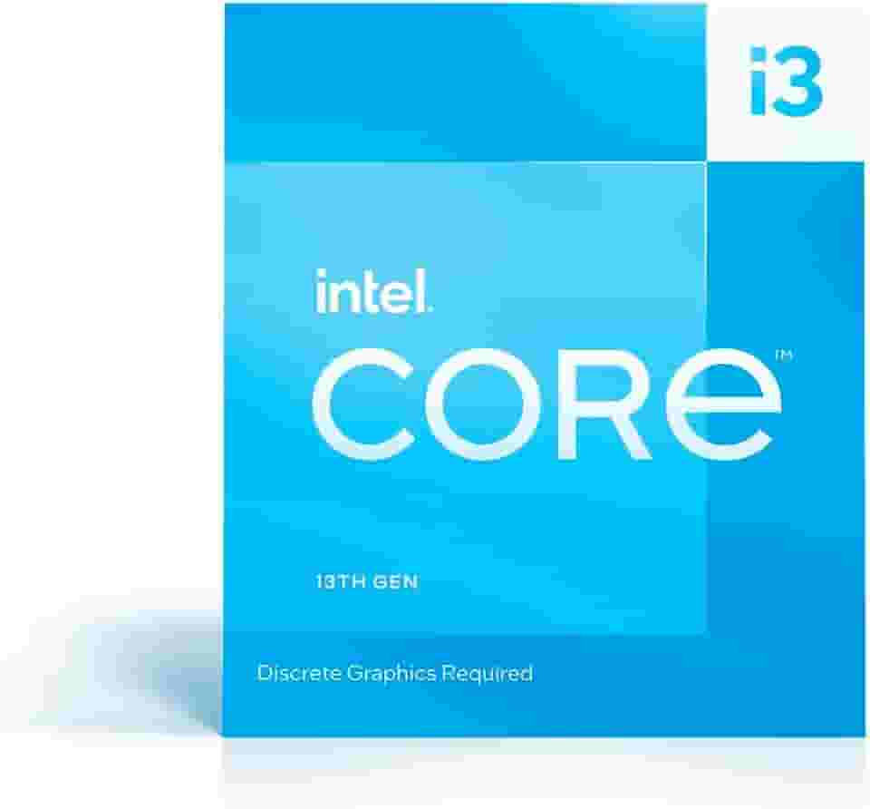 Intel Core i3-13100F 3.4GHz (4.5 Turbo) Processador para desktop LGA 1700 de 4 núcleos (Raptor Lake)