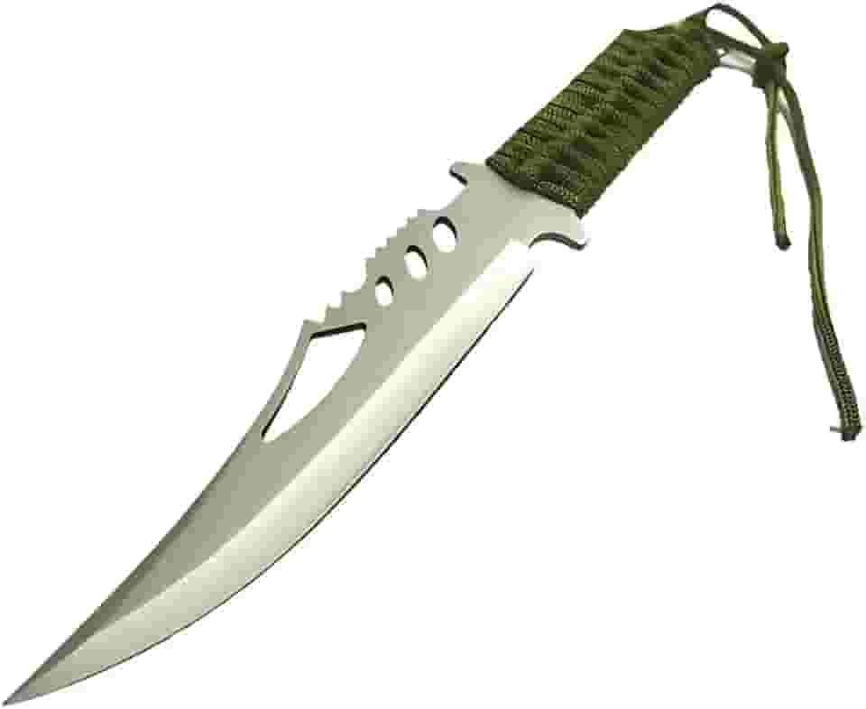 Faca Facão Rambo Militar Artesanal Serrilhado, Aço 440