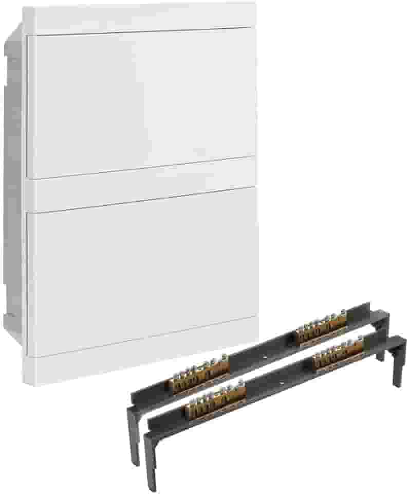 Kit Quadro Distribuição Embutir para 24 Disjuntores e 2 Barramentos Strahl