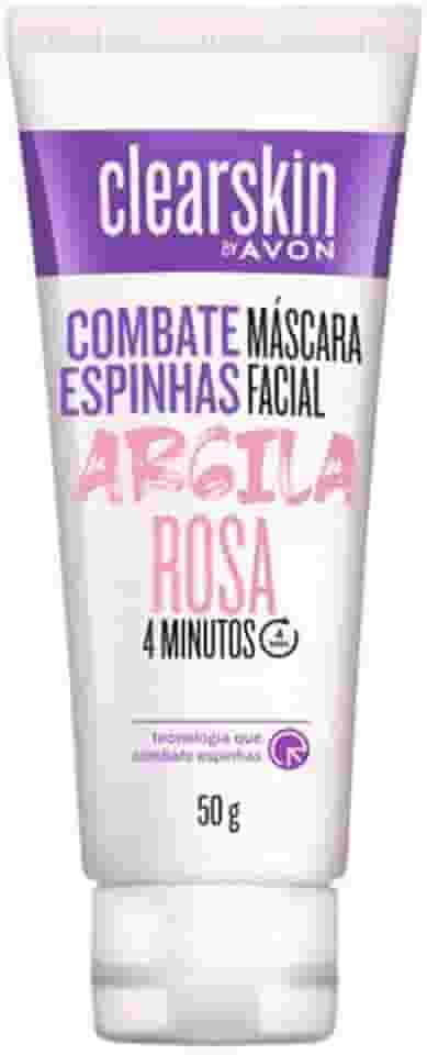 Máscara Facial Argila Rosa Combate Espinhas Clear Skin 60-g.
