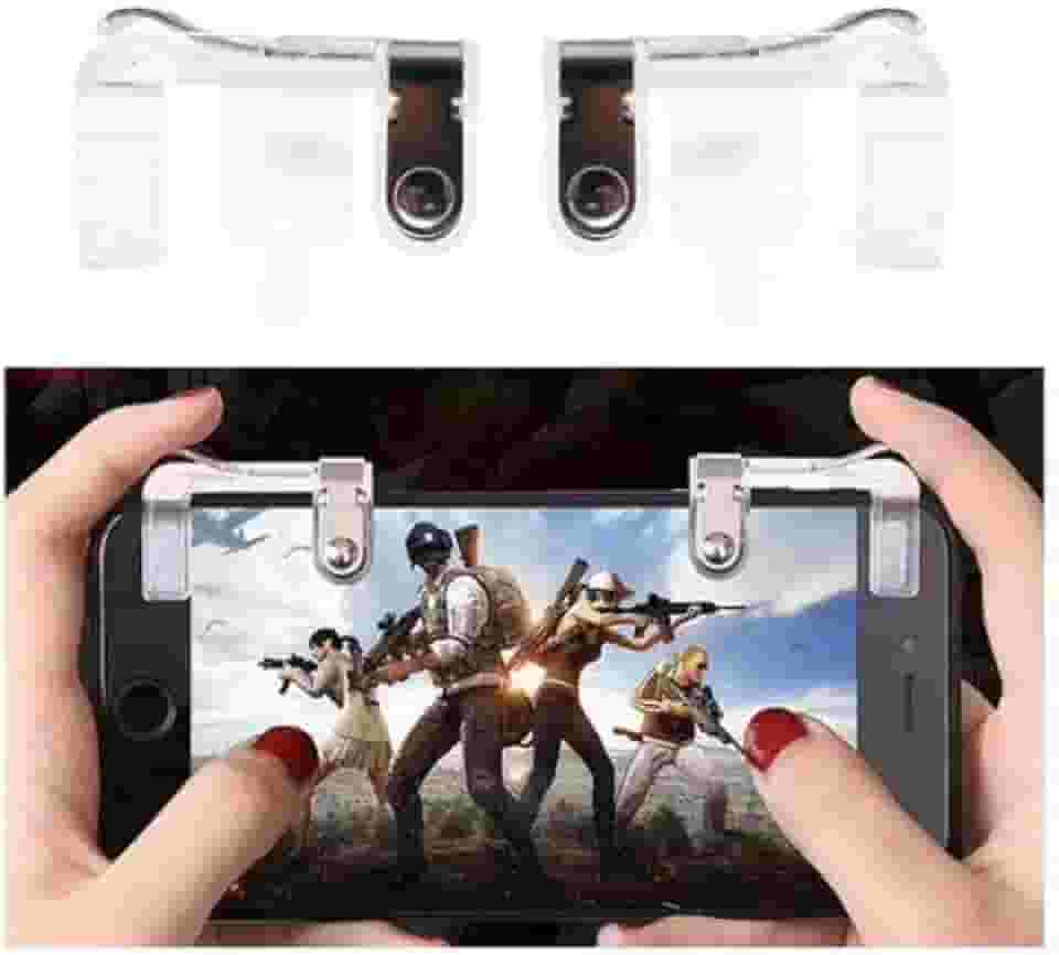 Ston Gatilho L1 R1 Branco Universal para Celular - Botões Mapeáveis - USB - Controle de Jogo