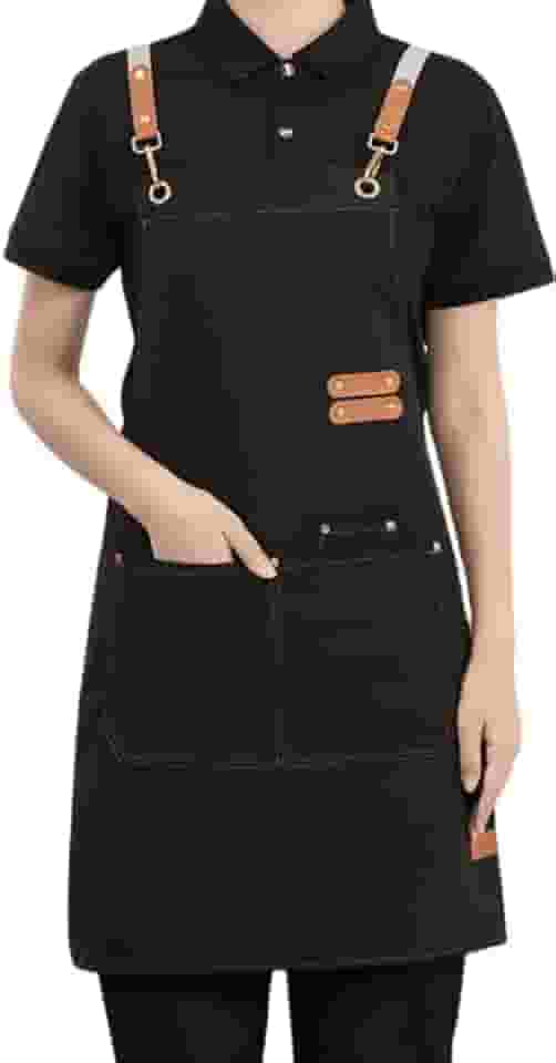 Avental de Cozinha Profissional para Churrasco e Restaurante (Preto)