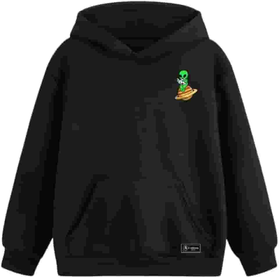 Blusão Moletom Canguru Saturno Et Infantil Personalizado com Capuz e Bolso