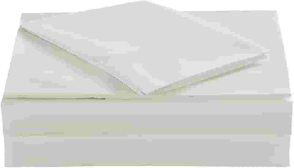 Conjunto de lençóis Elinen 60% algodão penteado 40% poliéster 200 fios, antirrugas, lençóis de cama de qualidade premium, Marfim, Twin