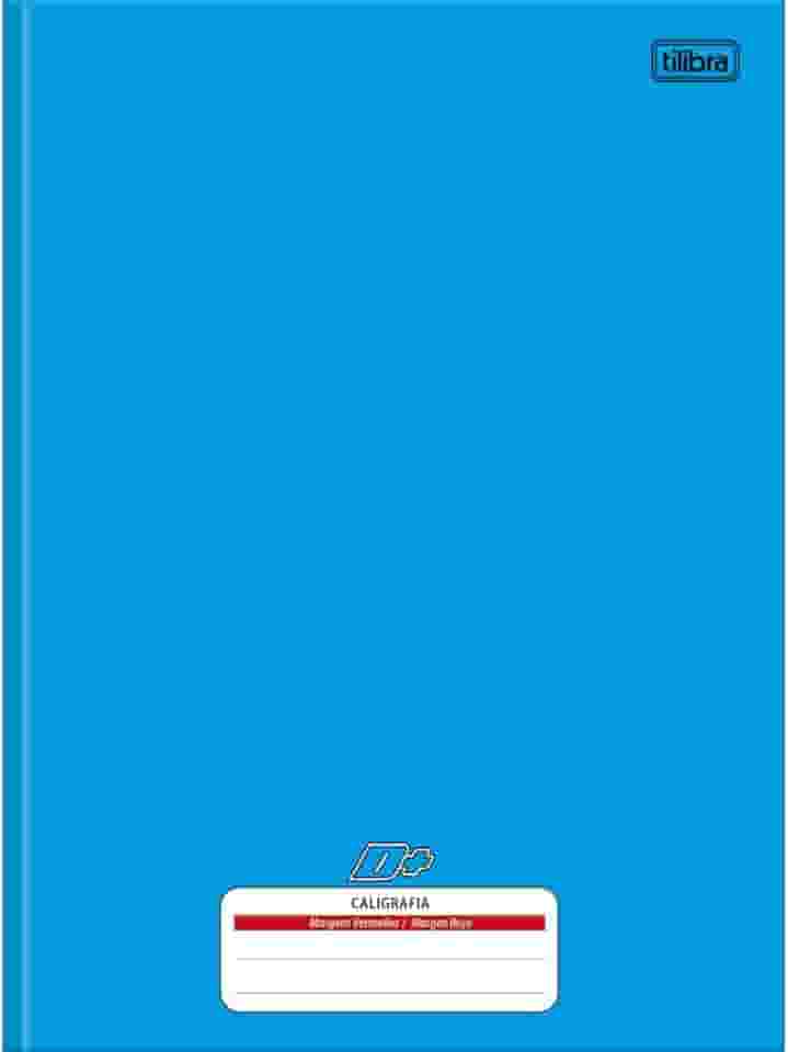 Tilibra - Caderno de Caligrafia Brochura Capa Dura Universitário D+ Azul 96 Folhas