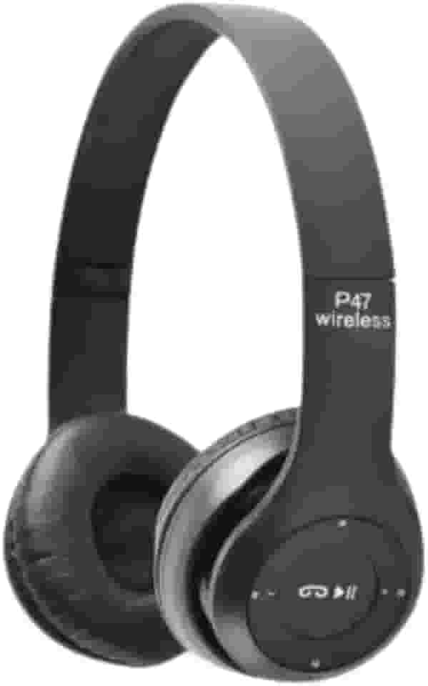 Fone Bluetooth 5.0 Sem Fio P47 Dobrável com Rádio FM Entrada Auxiliar Microfone Integrado