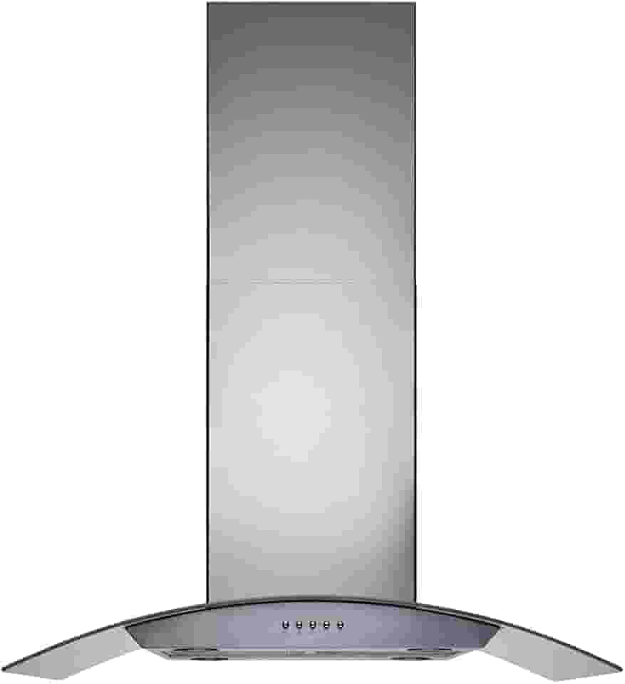 Coifa de Ilha Gourmet 180W, 90cm, Inox e vidro curvo, 220v, Cadence