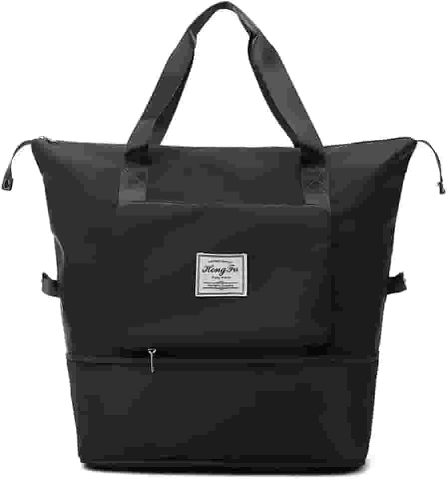 Bolsa De Viagem Grande Hong Fu Impermeável expansível Multifuncional Multiuso(Academia, fitness, yoga e uso diário) Bagagem de mão Oxford Divisores internos Porta Celular Bolso Frontal