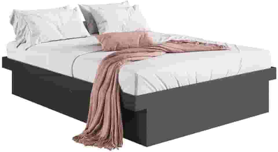 Cama Box Casal com Baú Cb1140 190x140cm Haste Articulável de Aço Grafite - Art In Móveis