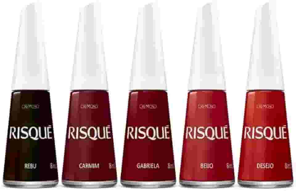 Kit Esmaltes Risqué Vermelhos (5 unidades)