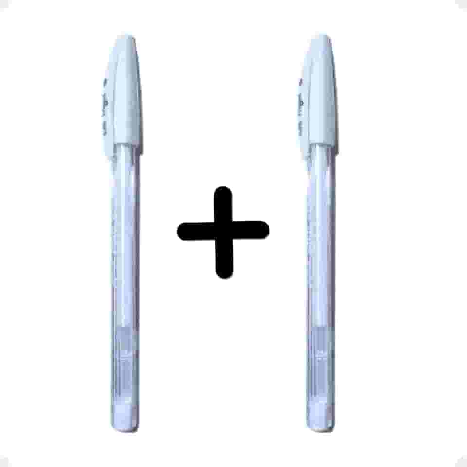 Caneta Gel Branca para Design marcação de sobrancelhas - 2 unidades