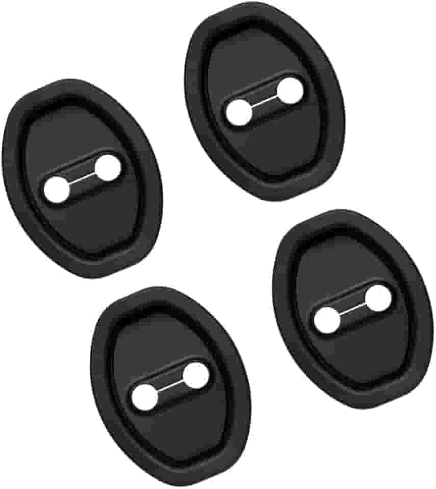 4 Peças de Protetor de Fechadura de Porta, Capa Universal de Silicone Preto, Amortecedor Anti-colisão para Carros
