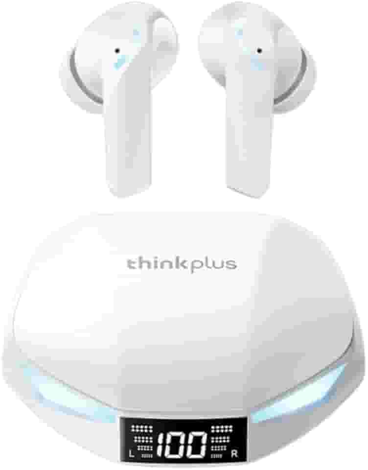 Fones de Ouvido Sem Fio XT 53 (2025) | GM2 PRO MAX - Bluetooth 5.4, LED Digital, Som 360°, Cancelamento de Ruído, Resistente à Água (Branco)